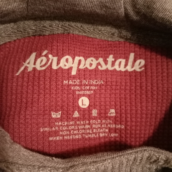 Aeropostale hoodie decade chocolate gray L - Picture 5 of 6